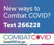 find new ways to combat COVID by texting 266228