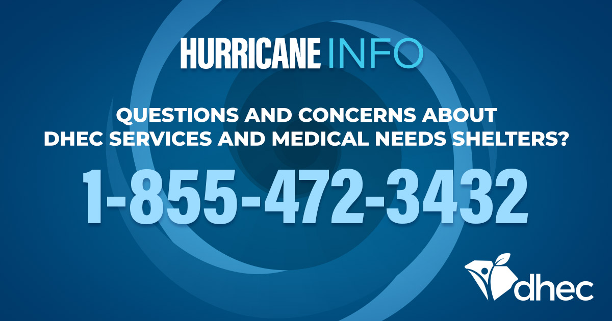 1-855-472-3432 - DHEC’s Care Line Available 24/7 