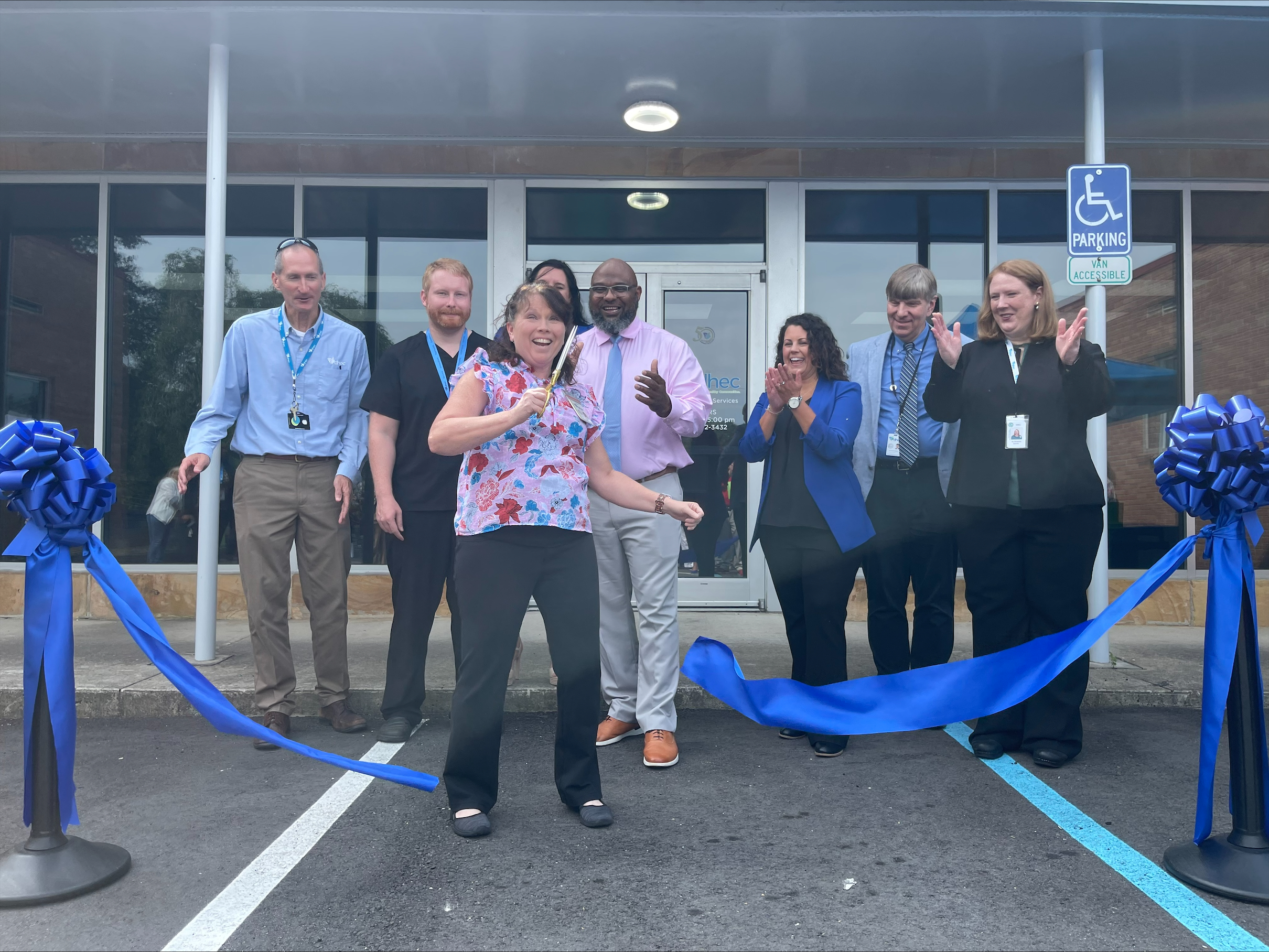 DHEC officials and community partners cut the ribbon on the new Laurens Public Health Department during a grand-opening celebration on Sept. 8. 