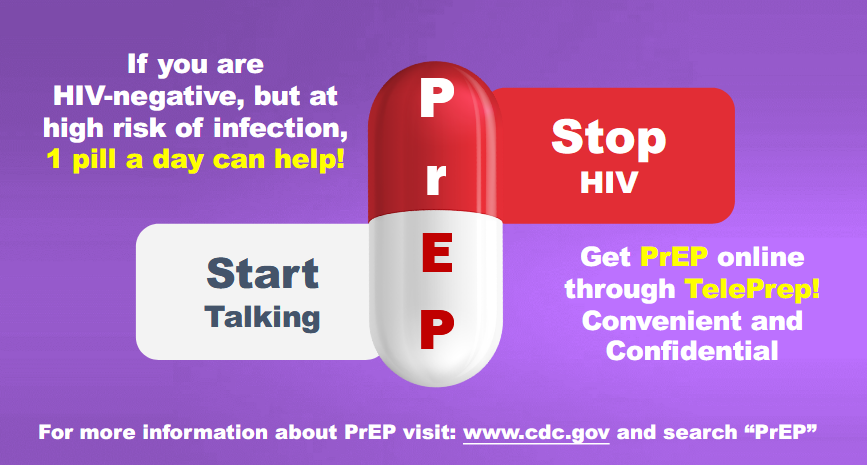 Purple Stop HIV PrEP Flyer