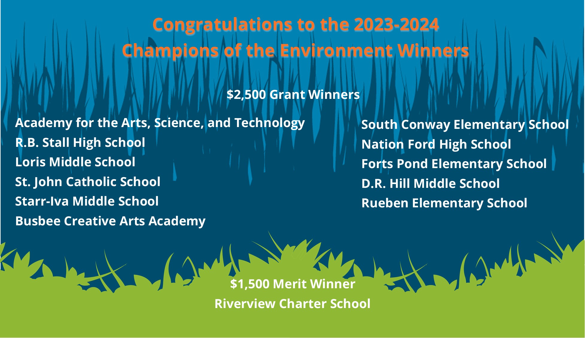 2023-2024 Champions of the Environment Winners