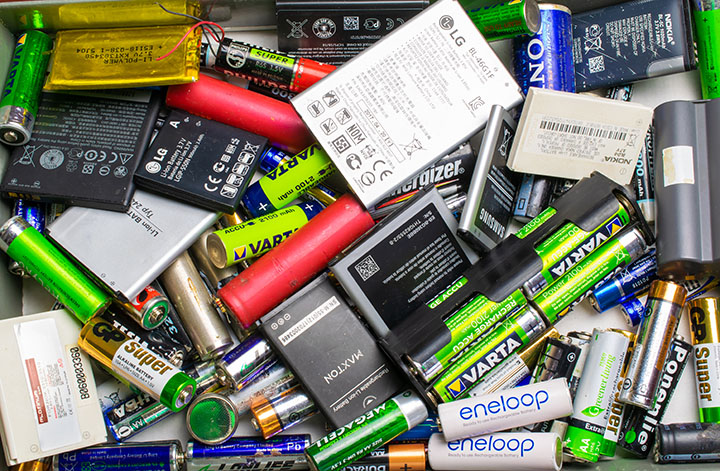 Photo of various batteries