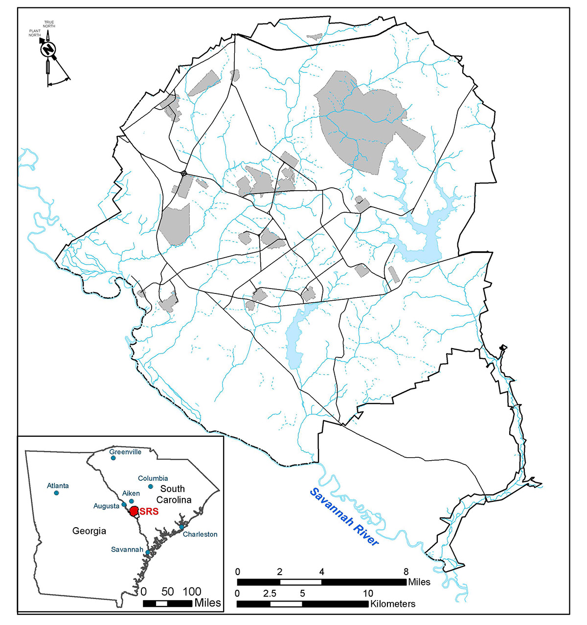 Savannah River Site map