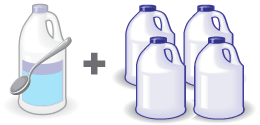 photo: add 1 teaspoon of bleach to 4 gallons of water