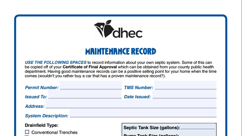 Description: Example Maintenance Record