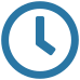 a blue clock